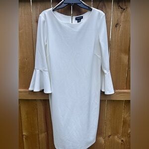 Liz Claiborne White Long Sleeve Dress
